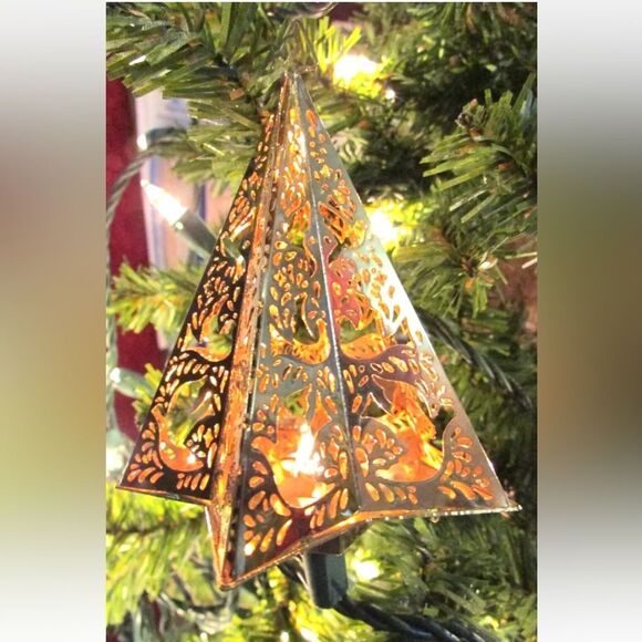 Hallmark 1988 Brass Magic Radiant Tree with Doves Keepsake Ornament In Box - Picture 1 of 11